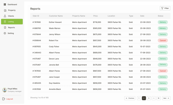 Reports Screenshot 1