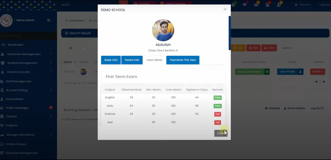 Student Screenshot 1